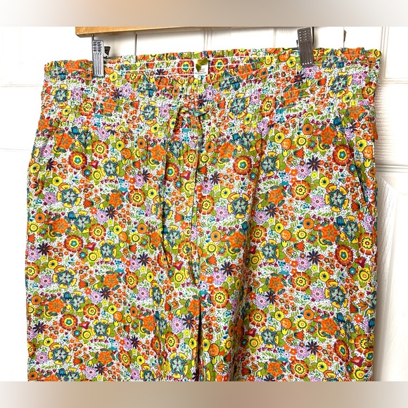 Anthro PINKERTON Wide Leg Pants Pajamas Floral Colorful Boho Palazzo - Picture 2 of 11